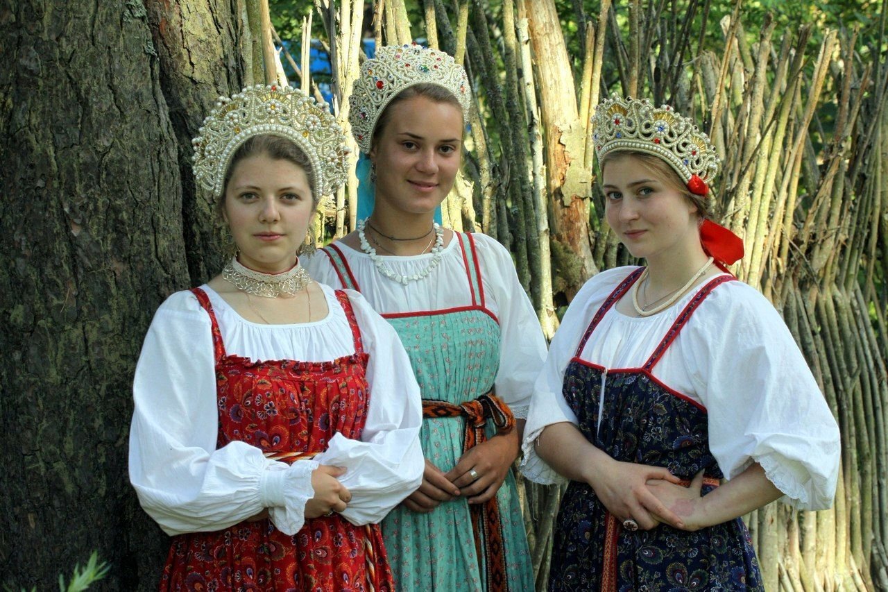 Sexy model Girls in Slavic costumes in Accra